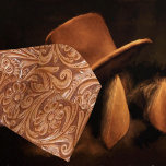 Mens Western Leather Print  Neck Tie<br><div class="desc">tooled brown leather print on front and back of tie</div>