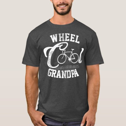 Mens Wheel Cool Grandpa Cycling  Bicycle  T_Shirt