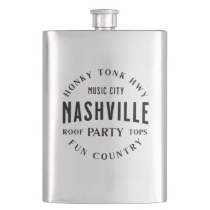 Men's Whiskey Country Music Steel Classic Flask