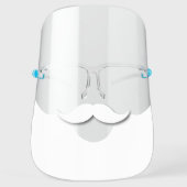 Men's White Beard Face Shield (Front)