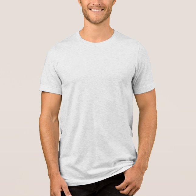 Men's White Fleck Tri-Blend Shirt (Front)