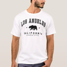 Men's White Los Angeles - Grizzly Bear Design