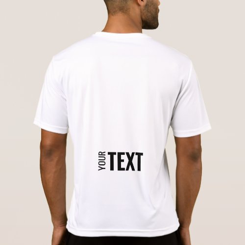 Mens White Modern Sport Back Print Template  T_Shirt