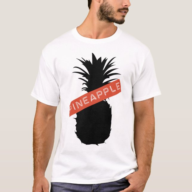 Mens White Pineapple Shirt (Front)