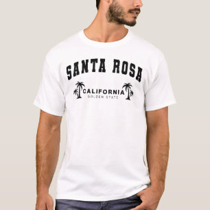Men's White Santa Rosa, California, Golden State T-Shirt