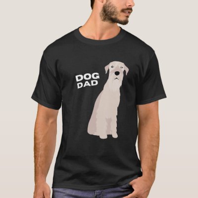 Mens White Schnauzer Dog Dad Man T-Shirt