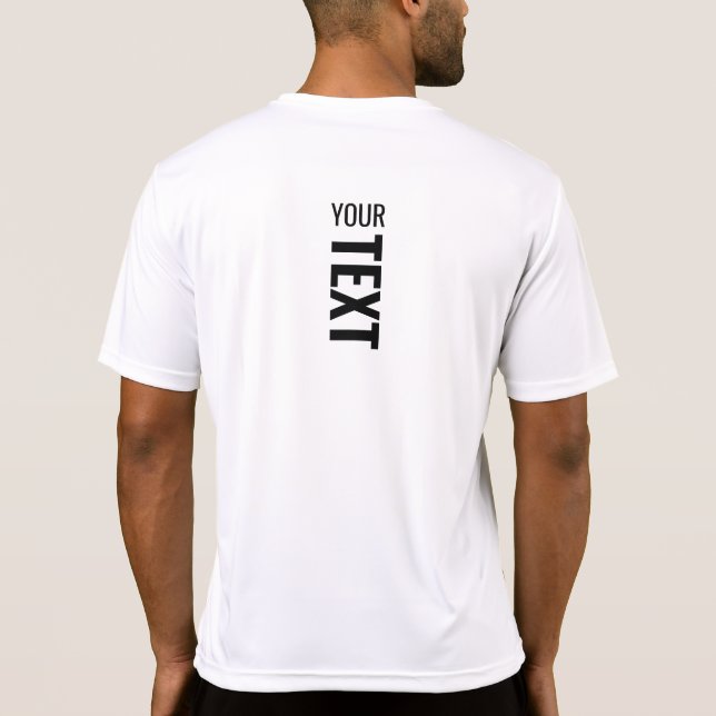 Mens White Sport Template Modern Back Print T-Shirt (Back)