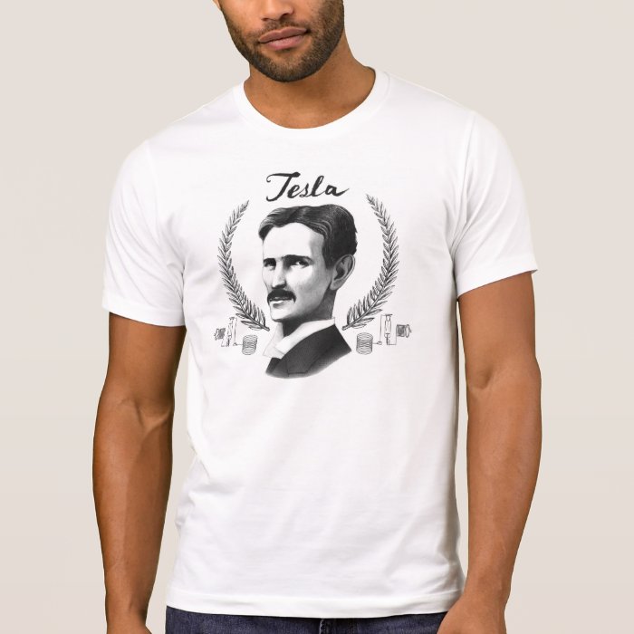 Men's White Tesla T Shirt