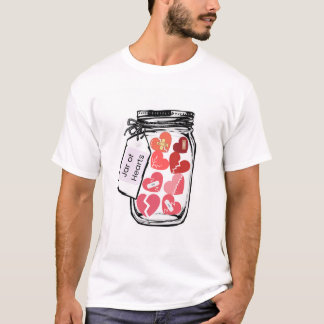 Men's White Tshirt Jar of Hearts