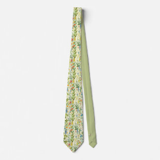 Men's Wildflower Floral Wedding Tie Groom