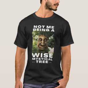 Wise Mystical Tree Face Old Mythical Oak Tree Funny Meme Kids T