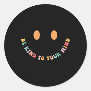 Mens Women Kids Mental Health Problems 2 Sided Awa Classic Round Sticker