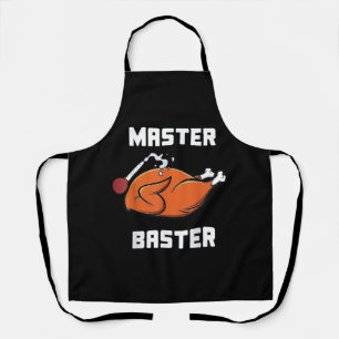 Mens Women Master Baster Funny Turkey Baster Thank Apron