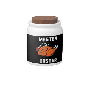 Mens Women Master Baster Funny Turkey Baster Thank Candy Jar