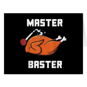 Mens Women Master Baster Funny Turkey Baster Thank Cards
