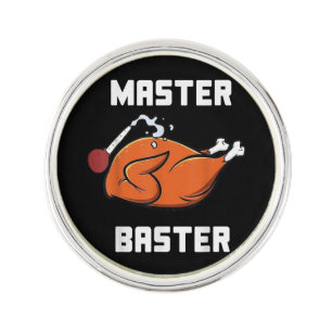 Mens Women Master Baster Funny Turkey Baster Thank Lapel Pin