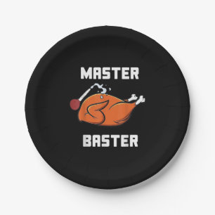 Mens Women Master Baster Funny Turkey Baster Thank Paper Plates