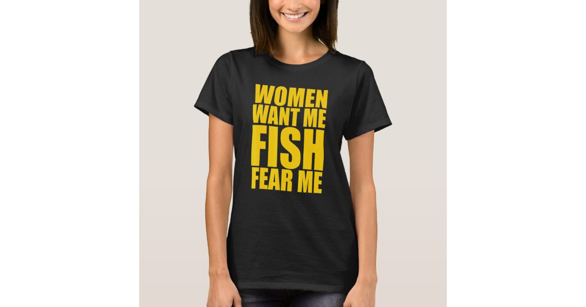 Women Love Me Fish Fear Me Funny Fishing US Flag' Women's T-Shirt