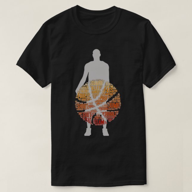 Mens Womens Black T-Shirt Basketball Game Sports (Design Front)