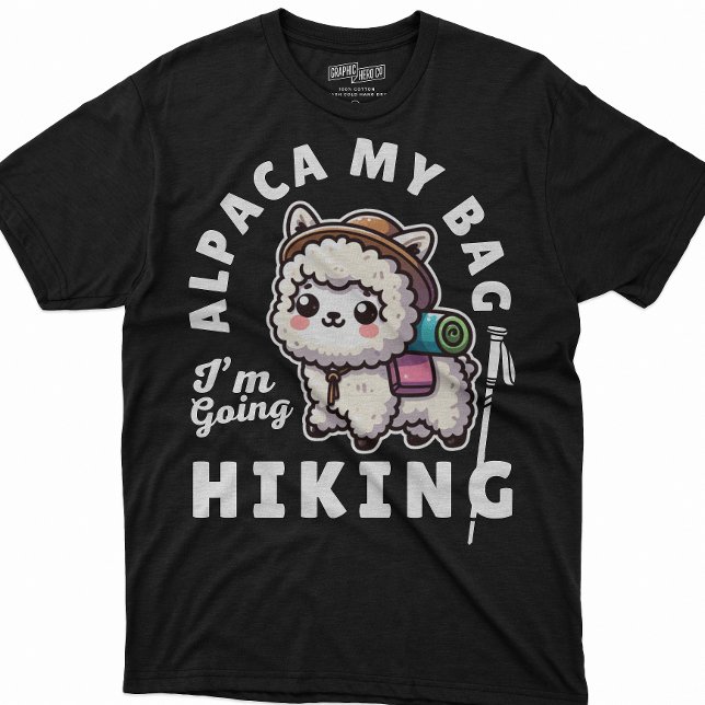Mens Womens Cute Alpaca Hiking Lovers Funny Quotes T-Shirt (Creator Uploaded)