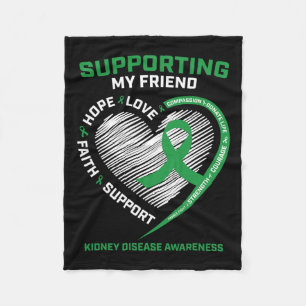 Men's Women's Friend Kidney Disease Awareness Gift Fleece Blanket