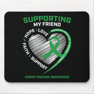Men's Women's Friend Kidney Disease Awareness Gift Mouse Pad