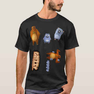 Mens Womens Grizzy And Lemmings Funny Kids Gift Ca T-Shirt