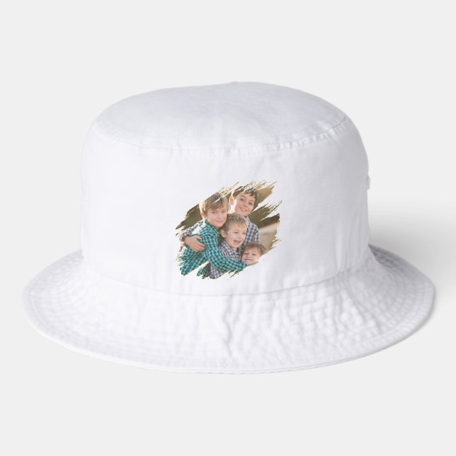 Mens Womens Kids Boys Girls Classic Custom Photo Bucket Hat (Front)