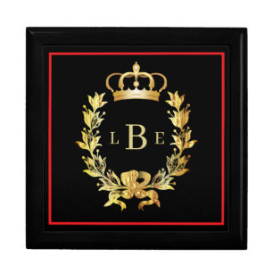 Men's Women's Monogram Royal EmblemJewerly Box