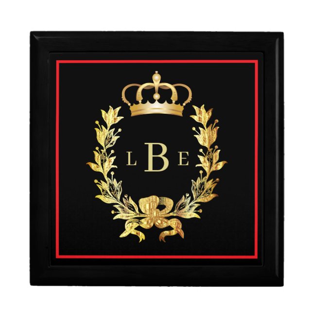 Men's Women's Monogram Royal EmblemJewerly Box (Front)