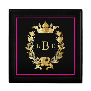 Men's Women's Monogram Royal EmblemJewerly Box