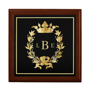 Men's Women's Monogram Royal EmblemJewerly Gift Box