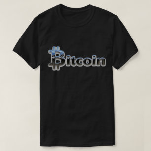 Mens Womens Silver Bitcoin Cryptocurrency T-shirt