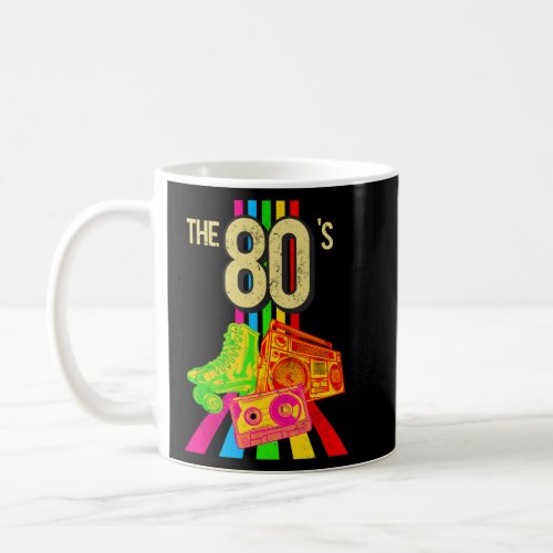 Mens Womens  Vintage Retro I Love 80s Graphic  Coffee Mug