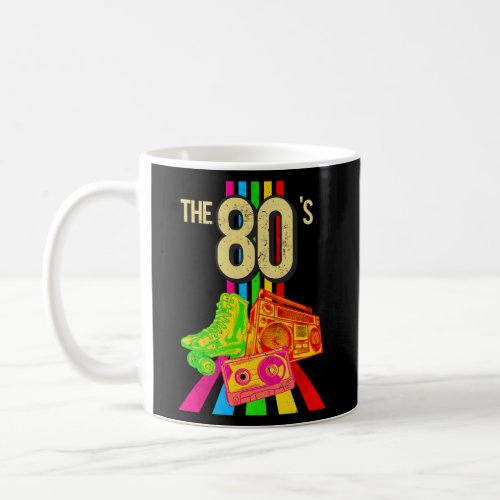 Mens Womens  Vintage Retro I Love 80s Graphic  Coffee Mug