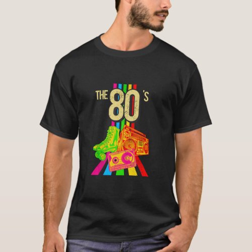 Mens Womens  Vintage Retro I Love 80s Graphic  T_Shirt