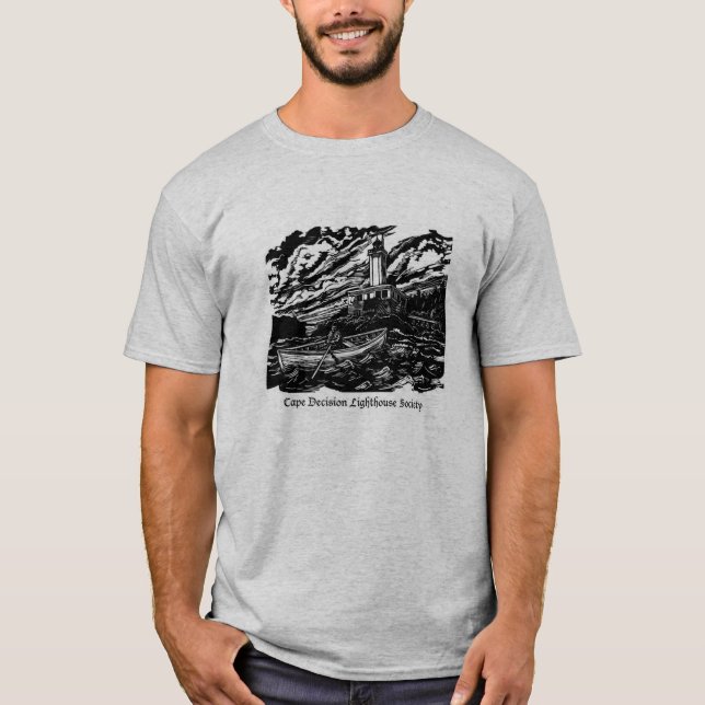 Men's Woodblock Logo T-Shirt - Gray (Front)