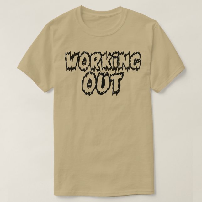 Mens WORKING OUT Gym Fitness Workout Bodybuilding  T-Shirt (Design Front)