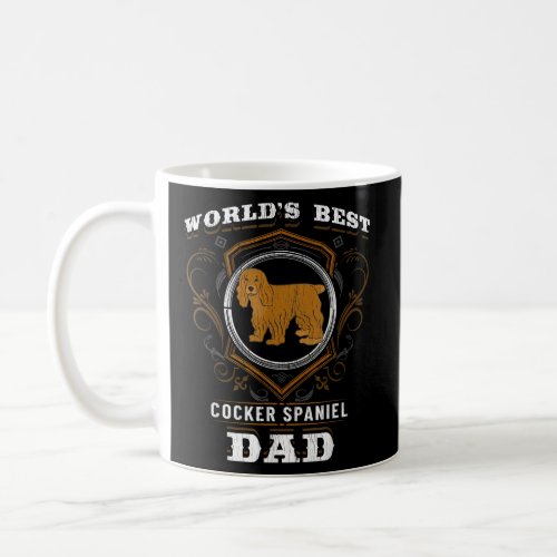 Mens Worlds Best Cocker Spaniel Dad Dog Breed Coffee Mug