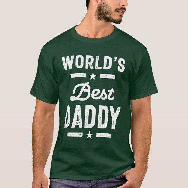 Mens World's Best Daddy Father Gift T-Shirt (Front)