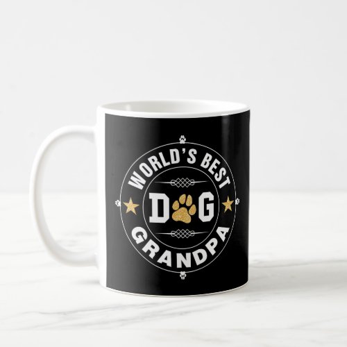 Mens Worlds Best Dog Grandpa Pet Owner Rescue Gra Coffee Mug
