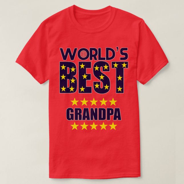 Mens Worlds Best Grandpa Funny  Grandfather Humor  T-Shirt (Design Front)