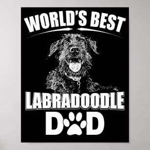 Men's World's Best Labradoodle Dad Dog Owner Poster