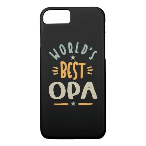 Mens Worlds Best Opa _ Father Grandpa Gift iPhone 87 Case