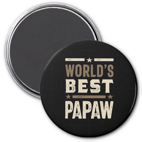 Mens Worlds Best Papaw Grandpa Gift Magnet