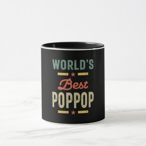 Mens Worlds Best PopPop Father Grandpa Gift Mug