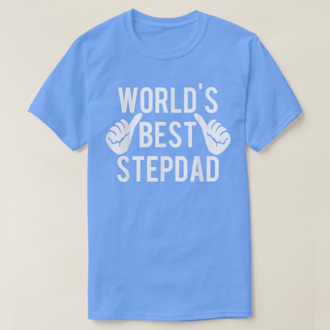 Mens World's Best Step Dad T shirt - Great Father' (Design Front)