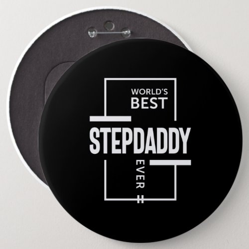 Mens Worlds Best Stepdaddy Ever Gift Button