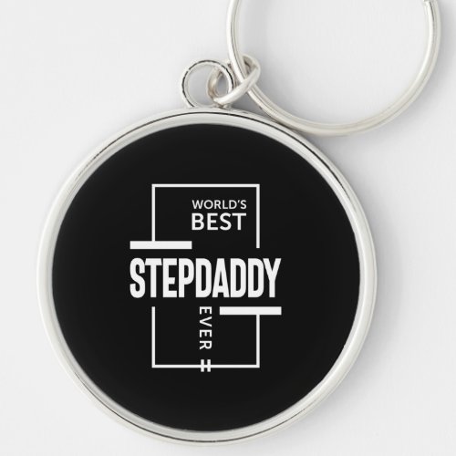 Mens Worlds Best Stepdaddy Ever Gift Keychain