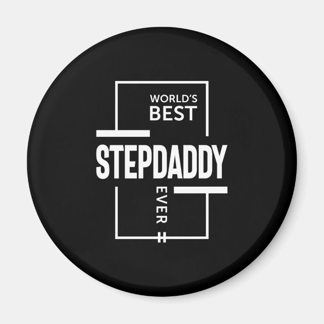 Mens World's Best Stepdaddy Ever Gift Magnet (Front)